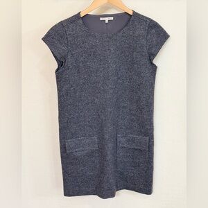 Women's Madewell Broadway & Broome Gray Knit Wool Blend Shift Dress Work Career